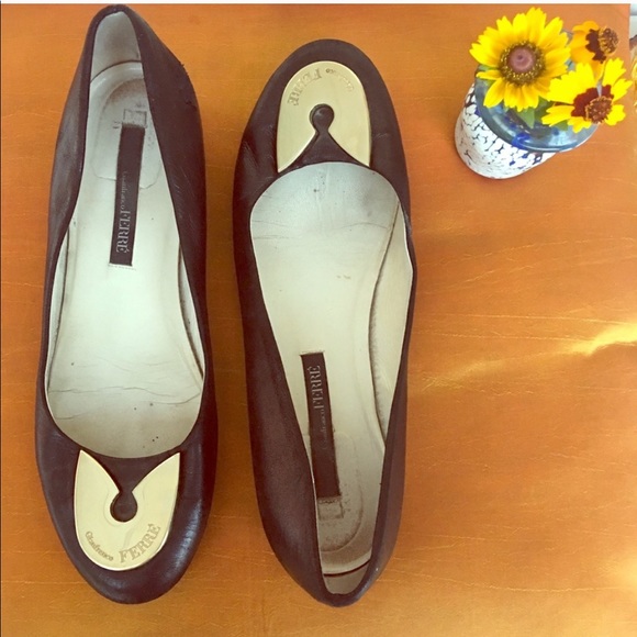 Gianfranco Ferre Shoes - GIANFRANCO FERRE butter soft leather ballet flats shoes